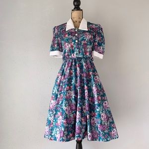 Lolita Style Baby Doll Floral Dress